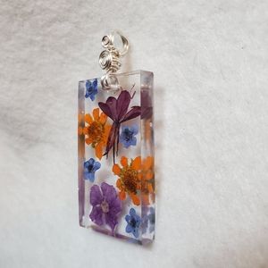 Pendant Real Flower Pendant with chain